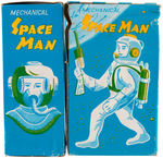 SPARKING WIND-UP "MECHANICAL SPACE MAN" ASTRONAUT/ROBOT BOXED PAIR.