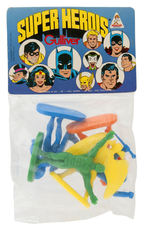 DC COMICS "SUPER HEROES" GULLIVER BAGGED FIGURES.