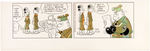 “BEETLE BAILEY” 1968 DAILY COMIC STRIP ORIGINAL ART WITH MAIN CHARACTERS.