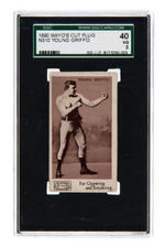 1890 MAYO'S CUT PLUG N310 "PRIZEFIGHTERS" YOUNG GRIFFO BOXING CARD SGC 40 VG 3.