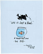 PATRICK MCDONNELL MUTTS CHARACTER SID THE FISH COLOR SPECIALTY ORIGINAL ART.
