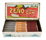 "ZENO CHEWING GUM" STORE TIN WITH GUM PACKS.