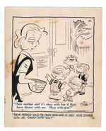 DENNIS THE MENACE 1954 DAILY PANEL CARTOON ORIGINAL ART BY HANK KETCHAM.
