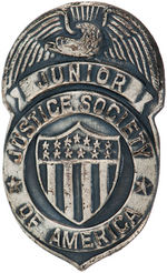 "THE JUNIOR JUSTICE SOCIETY OF AMERICA" COMPLETE 1942 CLUB KIT WITH BADGE.
