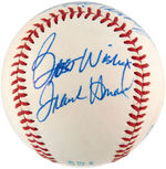 TED WILLIAMS AND FRANK HOWARD SIGNED BASEBALL.