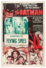 "BATMAN - CHAPTER 10 FLYING SPIES" MOVIE SERIAL POSTER.