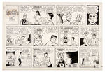 "ARCHIE" 1951 SUNDAY COMIC STRIP ORIGINAL ART.