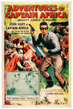 "ADVENTURES OF CAPTAIN AFRICA" MOVIE SERIAL POSTER.