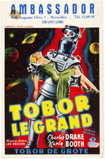 "TOBOR THE GREAT" BELGIAN MOVIE POSTER.