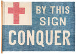CHRISTIAN FLAG DESIGN ALTERED AND USED IN KU KLUX KLAN 1920S PARADES.