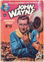 WALTER HOWARTH “JOHN WAYNE ADVENTURE COMICS” LARGE ORIGINAL ART COVER PAINTING WITH COMIC.