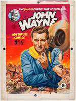 WALTER HOWARTH “JOHN WAYNE ADVENTURE COMICS” LARGE ORIGINAL ART COVER PAINTING WITH COMIC.