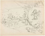 MICKEY MOUSE ON ICE PUBLICITY ORIGINAL ART.