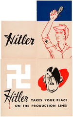 HITLER-RELATED WORLD WAR II HOMEFRONT PRODUCTION CARD PAIR.
