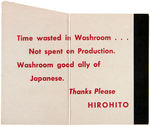 TOJO-RELATED WORLD WAR II HOMEFRONT PRODUCTION CARD TRIO.