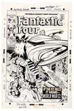 JACK KIRBY "FANTASTIC FOUR" #95 COMIC BOOK COVER ORIGINAL ART.