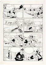 “MICKEY MOUSE THE PROFESSOR’S NOTEBOOK” SIX OF EIGHT ORIGINAL ART STORY PAGES.