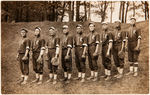 "IROQUOIS" BASEBALL TEAM REAL PHOTO POSTCARD WITH BLACK PLAYER.