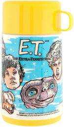 "CLOSE ENCOUNTERS OF THE THIRD KIND/E.T. THE EXTRATERRESTRIAL METAL LUNCHBOXES WITH THERMOS PAIR.