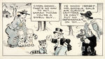 BILLY DeBECK “BARNEY GOOGLE” WITH DANNY, LUCY BELLE, AND SARAH 1934 DAILY COMIC STRIP ORIGINAL ART.