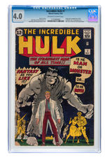 THE INCREDIBLE HULK #1 MAY 1962 CGC 4.0 VG.