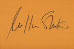 WILLIAM SHATNER SIGNED "STAR TREK" CAPTAIN KIRK UNIFORM TOP.