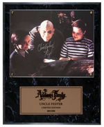"THE ADDAMS FAMILY - UNCLE FESTER" CHRISTOPHER LLOYD SIGNED PHOTO DISPLAY.