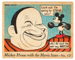 “MICKEY MOUSE WITH THE MOVIE STARS” GUM CARD #117.