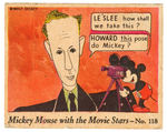 “MICKEY MOUSE WITH THE MOVIE STARS” GUM CARD #118.