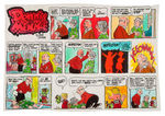 “DENNIS THE MENACE” 1960 SUNDAY PAGE ORIGINAL ART AND MATCHING COLOR GUIDE.