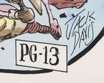 JACK DAVIS FRAMED "PG-13" ORIGINAL ART.