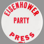 "EISENHOWER PARTY PRESS" BUTTON.
