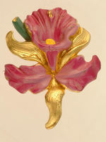 STELLA DALLAS BEAUTIFUL ORCHID PIN BOXED FIRST SEEN.