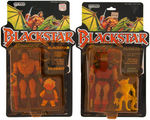 "BLACKSTAR" CARDED ACTION FIGURE LOT WITH "WARLOCK" MOUNT.