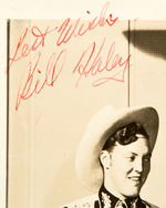 EARLY AND HISTORIC BILL HALEY AND THE DOWN HOMERS SIGNED PHOTO PAIR.