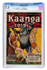 "KAANGA COMICS" #1 SPRING 1949 CGC 7.5 VF-.