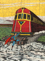 "SUPERMAN - SUPERMAN SAVES THE STEAMLINER" BOXED 300-PIECE SAALFIELD PUZZLE.