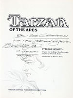 “TARZAN OF THE APES” BURNE HOGARTH BOOK WITH TARZAN ORIGINAL ART.