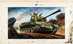 LINDBERG WORLD WAR II "TIGER FIGHTER" TANK ORIGINAL MODEL KIT BOX LID ART.