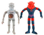 "THE OUTER SPACE MEN" BY COLORFORMS ACTION FIGURE PAIR.
