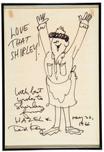 "HAZEL" LOT INCLUDING ORIGINAL TED KEY SPECIALTY ART & SHIRLEY BOOTH SIGNED PROGRAM.