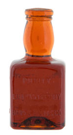 "MOUNT VERNON PURE RYE WHISKEY" GLASS BOTTLE PAPERWEIGHT.