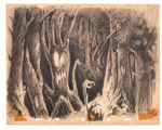 SNOW WHITE IN HAUNTED FOREST CONCEPT ART BY FERDINAND HORVATH.