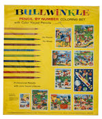 "BULLWINKLE PENCIL BY NUMBER" FACTORY-SEALED COLORING SET.