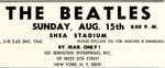 THE BEATLES RARE 1965 SHEA STADIUM CONCERT HANDBILL.