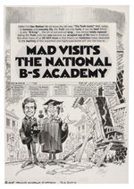 JACK DAVIS "MAD 84 - MAD VISITS THE NATIONAL B-S ACADEMY" COMPLETE MAGAZINE STORY ORIGINAL ART.