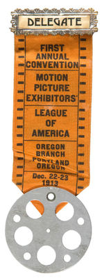 HISTORIC 1913 “DELEGATE” RIBBON BADGE FOR “FIRST ANNUAL CONVENTION.”