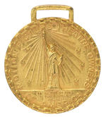 MOVIE INDUSTRY WATCH FOB CIRCA 1922 PICTURING STATUE OF LIBERTY.