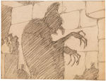 SNOW WHITE OLD WITCH IN CHAMBER ORIGINAL STORYBOARD ART.
