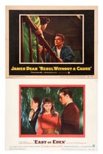 JAMES DEAN “EAST OF EDEN/REBEL WITHOUT A CAUSE” ORIGINAL RELEASE LOBBY CARD PAIR.